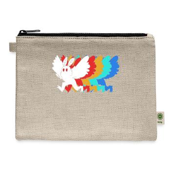 Cryptozoologist Cryptid Mothman - Hemp Carry All Pouch - natural - Front