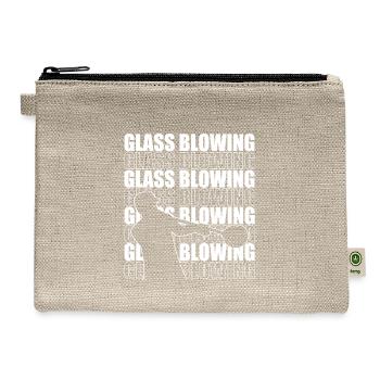 Vintage Glass Blowing Artist For Glass Blowers - Hemp Carry All Pouch - natural - Front