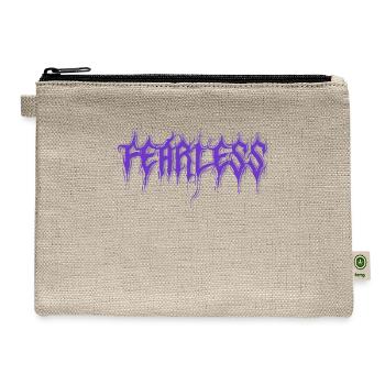 FEARLESS Logo Art Purple - Hemp Carry All Pouch - natural - Front