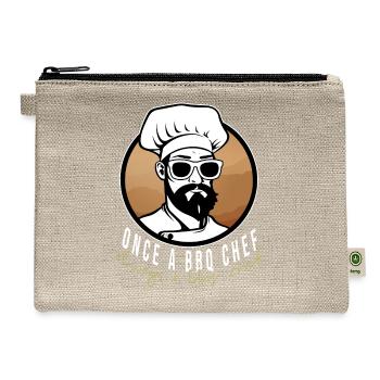 Humorous Parties Of Joyable Grilling Saying - Hemp Carry All Pouch - natural - Front