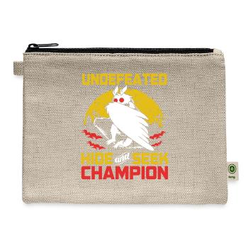 Undefeated Hide And Seek Champion Funny Mothman - Hemp Carry All Pouch - natural - Front