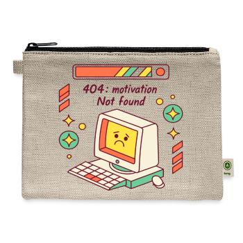 Retro Computer 404 Mood - Hemp Carry All Pouch - natural - Front
