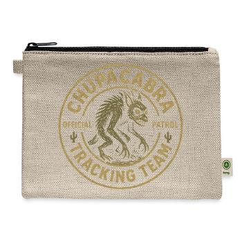 Chupacabra Tracking Team Funny Cryptid Chupacabra - Hemp Carry All Pouch - natural - Front