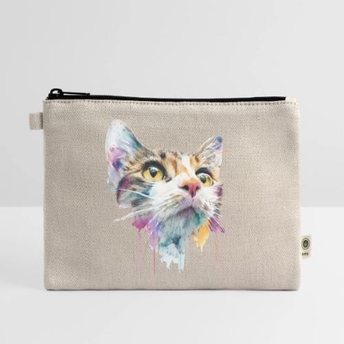 Chromatic Cat Splash - Hemp Carry All Pouch