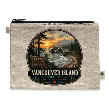 Vacation on Vancouver Island Tofino Canada Travel - Hemp Carry All Pouch - natural - Front