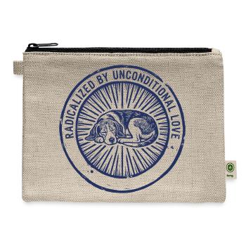 Unconditional Love Sleeping Dog - Hemp Carry All Pouch - natural - Front