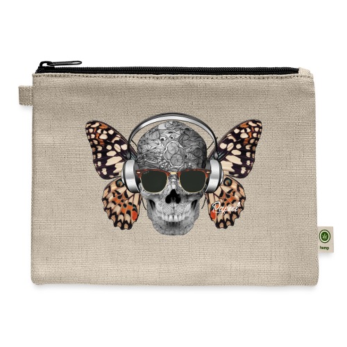 Papeel Skullterfly - Hemp Carry All Pouch