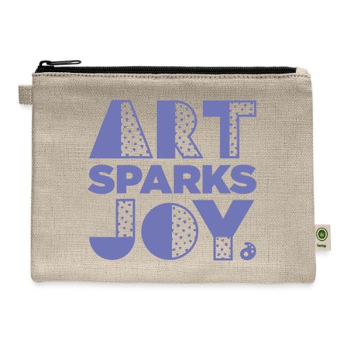 Art Sparks Joy (Purple) - Hemp Carry All Pouch