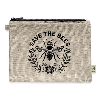 Save the bees - Hemp Carry All Pouch - natural - Front