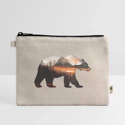 Canada Bear: fiery tones - Hemp Carry All Pouch