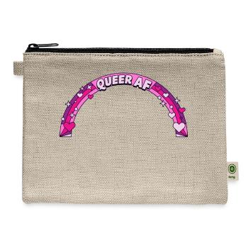 Queer AF - Hemp Carry All Pouch - natural - Front