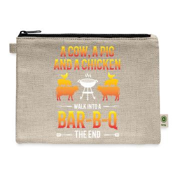 20200715 Barbecue Joke - Hemp Carry All Pouch - natural - Front