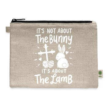 Not About Bunny It's About the Lamb Easter Sunday - Hemp Carry All Pouch - natural - Front
