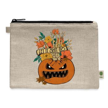 Let that shit go - Hemp Carry All Pouch - natural - Front