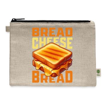 Bread Cheese Bread Grilled Cheese Sandwich - Hemp Carry All Pouch - natural - Front