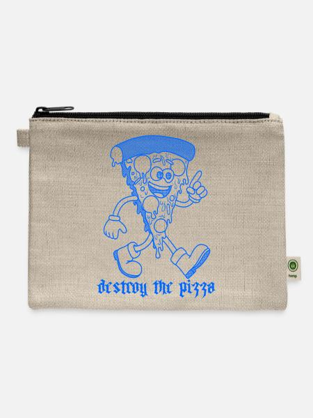 Drippy Pizza Hero - Hemp Carry All Pouch - natural