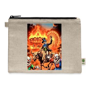 Fire Circus Skeleton Rider - Hemp Carry All Pouch - natural - Front