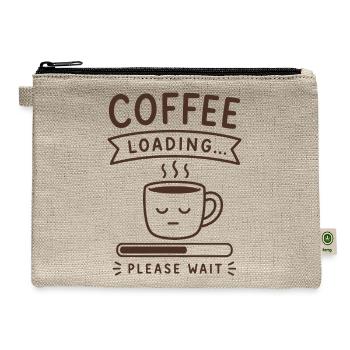 Coffee Loading... Please Wait - Hemp Carry All Pouch - natural - Front