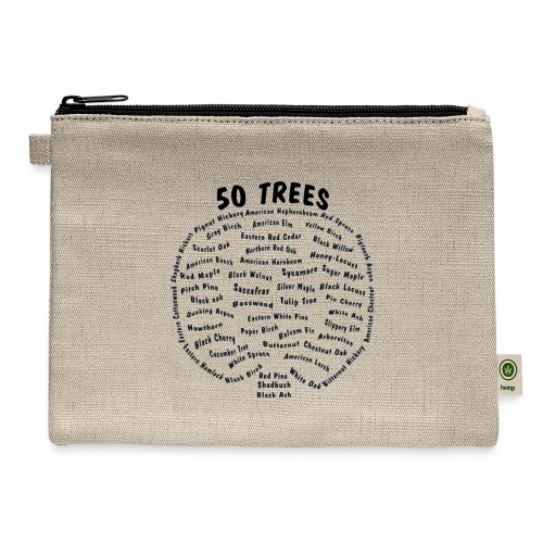 50 Trees Arbor Day Arborist Plant Tree Forest Gift - Hemp Carry All Pouch