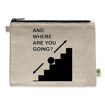 And where are you going? - Hemp Carry All Pouch - natural - Front