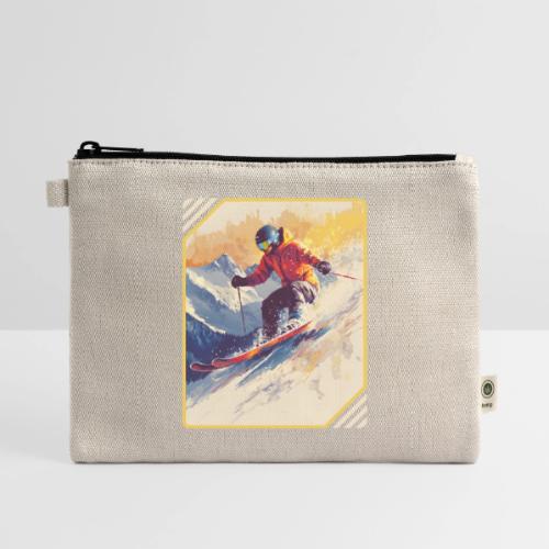 Skiing Through Snow Dreams - Hemp Carry All Pouch