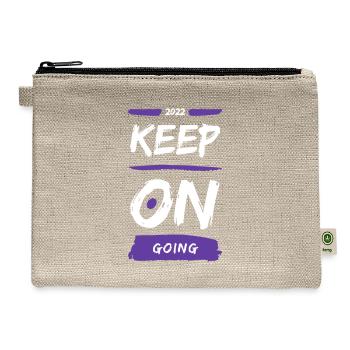 KEEP ON GOING - Hemp Carry All Pouch - natural - Front