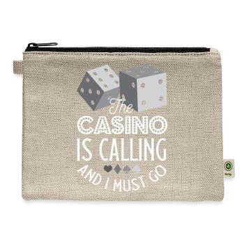 Gambling Casino Is Calling - Hemp Carry All Pouch - natural - Front
