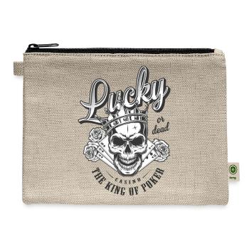 Casino With Skull The King Of Poker - Hemp Carry All Pouch - natural - Front