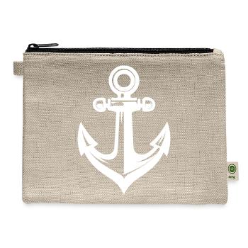 Vintage Old Anchor In Tattoo Style - Hemp Carry All Pouch - natural - Front