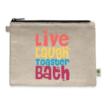 Live Laugh Toaster Bath - Hemp Carry All Pouch - natural - Front