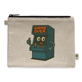 Arcade Game Over Mascot - Hemp Carry All Pouch - natural - Front