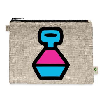 Retro Water Bottle 90s Pop Art - Hemp Carry All Pouch - natural - Front