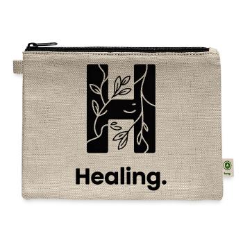 Botanical Healing Silhouette - Hemp Carry All Pouch - natural - Front