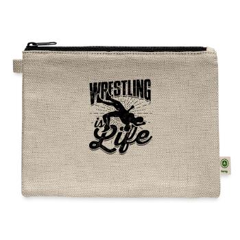 Wrestling is life - Wrestling - Hemp Carry All Pouch - natural - Front