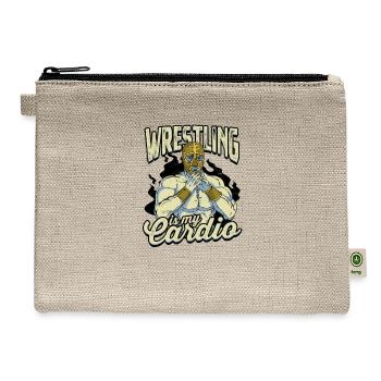 Wrestling is my cardio - Wrestling - Hemp Carry All Pouch - natural - Front