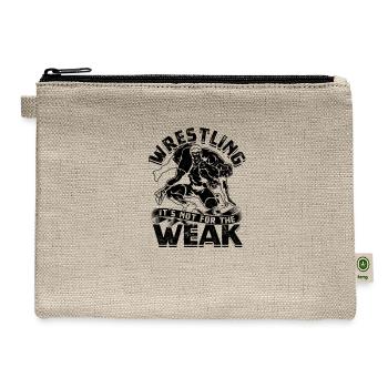 Wrestling: it's not for the weak - Wrestling - Hemp Carry All Pouch - natural - Front
