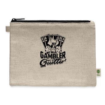 I'm a gambler, not a quitter - Casino - Hemp Carry All Pouch - natural - Front