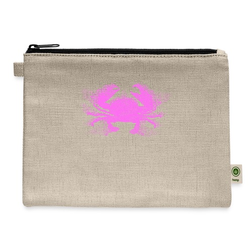 South Carolina Crab in Pink - Hemp Carry All Pouch