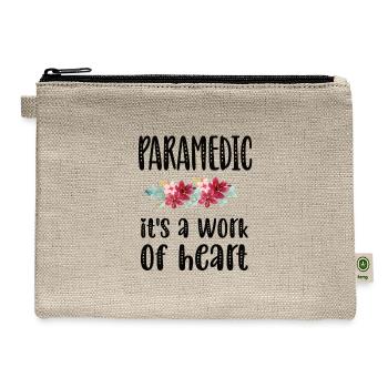 Paramedic EMS Week Proud Paramedic Gifts - Hemp Carry All Pouch - natural - Front