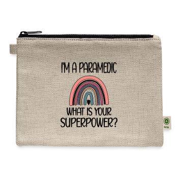 Paramedic Rainbow Funny Paramedic EMS Week Gifts - Hemp Carry All Pouch - natural - Front