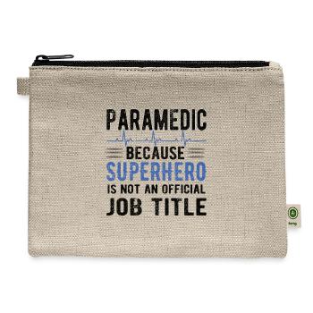 Best Paramedic EMS Week Proud Paramedic Gifts - Hemp Carry All Pouch - natural - Front