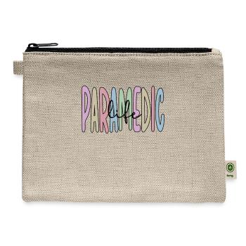 Paramedic Life Proud Paramedic EMS Week Gifts - Hemp Carry All Pouch - natural - Front