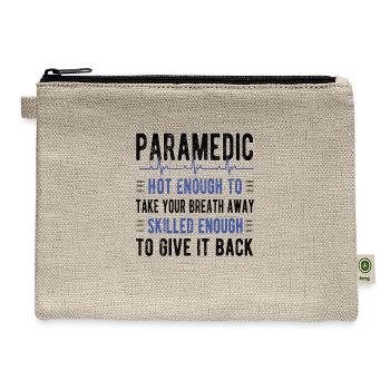 Paramedic EMS Week Funny Paramedic Gifts - Hemp Carry All Pouch - natural - Front