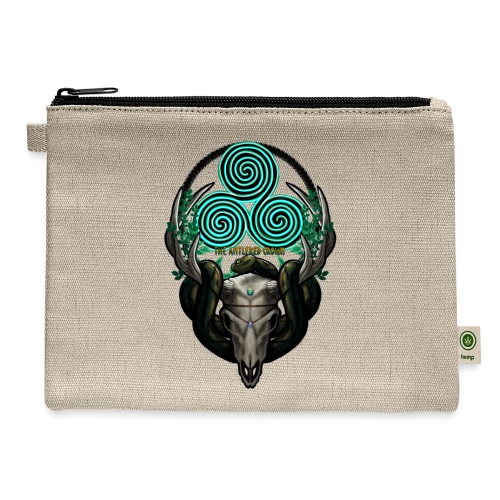 The Antlered Crown (Color Text) - Hemp Carry All Pouch