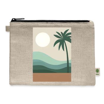Wavy Dusk - Hemp Carry All Pouch - natural - Front