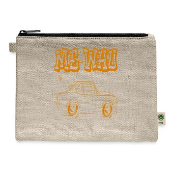 Graffiti Orange Pickup Lineart - Hemp Carry All Pouch - natural - Front