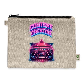 Neon Content Creator Groove - Hemp Carry All Pouch - natural - Front