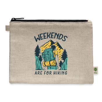 Weekends Are For Hiking - Hemp Carry All Pouch - natural - Front