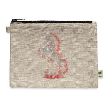 Crimson Blaze Stallion - Hemp Carry All Pouch - natural - Front