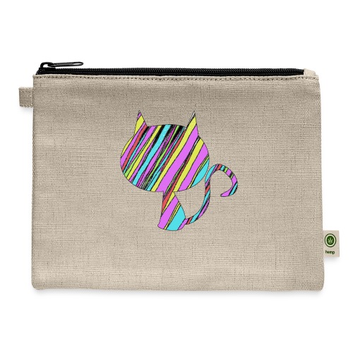 The Skis Cat - Hemp Carry All Pouch